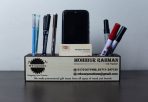 Stylish Mehgoni wood desk organizer size-3x3x10